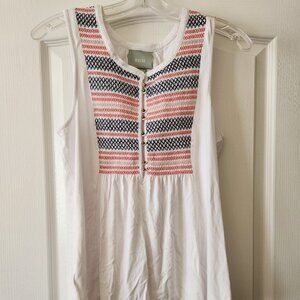 **NWT** Anthropologie MAEVE white tank top shirt